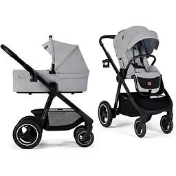 Універсальна коляска 2 в 1 Kinderkraft Everyday 2 Light Gray світло-сіра (00-00305224) - мініатюра 2