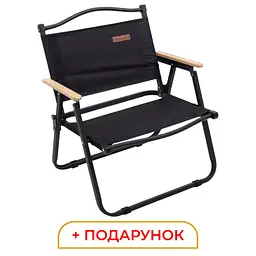Стілець для кемпінгу складаний 50*51*64 см з алюмінієвим каркасом, чорний LUGI HP-SY-2 - мініатюра 2
