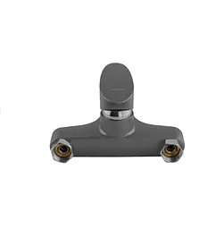 Змішувач для ванни Plamix CEZAR-009 EURO SET Graphite, зі шлангом, лійкою та кронштейном (PM0694) - мініатюра 4