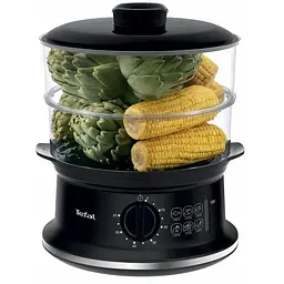 Пароварка Tefal Convenient 900 Вт чорна (VC140131) - мініатюра 3
