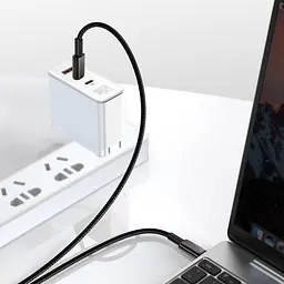 Кабель Baseus Tungsten Gold Series Fast Charging USB-C 100W 2m Black (CATWJ-A01) [77819] - мініатюра 6