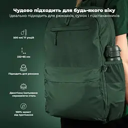 Пляшка для води металева вакуумна IION8 500 мл Vacuum Insulated Dark Green (I8TS500DGRE) - мініатюра 6