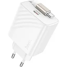 МЗП Hoco N57 Full PD20W with retractable cable Type-C (2USB-C) White