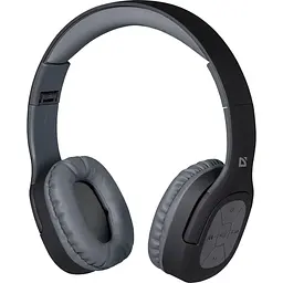 Навушники бездротові Defender FreeMotion B565, Bluetooth+3,5мм, Чорний-Сірий - мініатюра 2