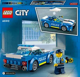 Конструктор LEGO City Поліцейський автомобіль 94 деталей (60312) - мініатюра 9