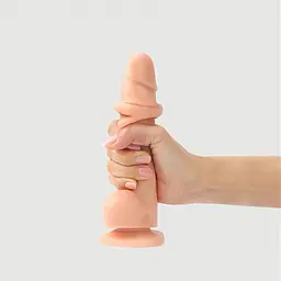 Реалістичний фалоімітатор Strap-On-Me Sliding Skin Realistic Dildo M, 13.4х3.8 см (тілесний) - мініатюра 2