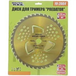 Диск для тримера та мотокоси Mastertool 255 мм x 40 Т Predator