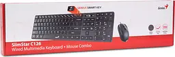 Комплект (клавіатура + миша) Genius C-126 SlimStar USB Black Ukr (31330007407) - мініатюра 5