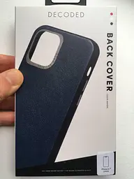 Оригінальний шкіряний чохол Decoded Leather Case для Apple iPhone 12 Pro Matt Navy Blue - мініатюра 7