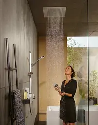 Верхній душ Hansgrohe Raindance E 400х400 1jet вбудований EcoSmart 9 l/min хром 26253000, Хром - мініатюра 3