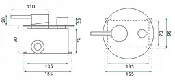 Змішувач для ванни Rea Lungo + BOX прихованого монтажу brushed copper REA-B4568 - мініатюра 8
