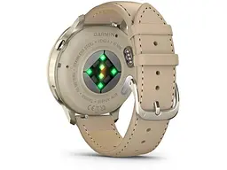 Смарт-годинник Garmin Venu 4 41 mm Lunar Gold with Light Sand Leather Band (010-03013-03)