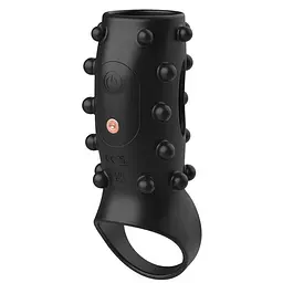 Насадка з вібрацією і шипами на пінис і мошонку Ultimate Couples Cage USB - мініатюра 4