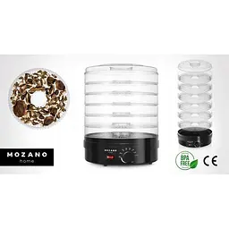 Сушарка-дегідратор для м'яса та овочів Mozano AGD/SUS/03#CZA 500 Вт сито 28 см до 70 °C - мініатюра 6