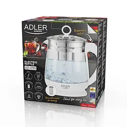 Електрочайник Adler AD 1299 white з регулятором темп. - мініатюра 10