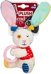 Іграшка для собак GiGwi Plush Friendz Зайчик з кільцем та пищалкою 16 см - мініатюра 2