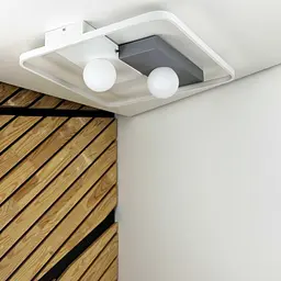 Світильник LED smart PICASSO-S+пульт 85W 3000-5000K IP20 квадрат біло-сірий Violux ( 220645 ) - мініатюра 2