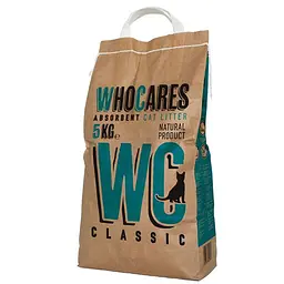 Поглинаючий наповнювач Who Cares WC Classic ВіСі Класик для котячого туалету, бентоніт 5 кг (800284)