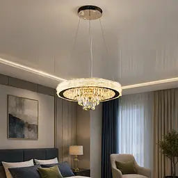 Світлодіодна люстра Splendid Ray LC131/1+1 LED (CH) з кришталем, золото, 40 Вт - мініатюра 2
