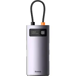 USB-хаб Baseus Metal Gleam Series 4-in-1 Gray (WKWG070113) [110336] - мініатюра 4