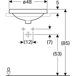 Раковина Geberit VariForm 48 500.707.01.2, Білий - мініатюра 3