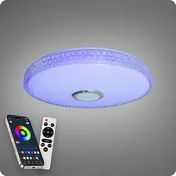 Люстра світлодіодна 517 Dlight RGB з пультом і колонкою 80Вт Білий (02163) - мініатюра 4