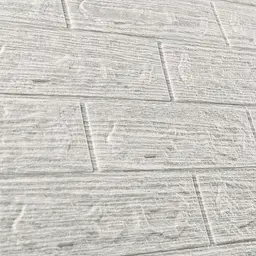 Самоклеюча декоративна 3D панель 3D Loft під світло-сіру цеглу смужка 700x770x3мм (330-3) - мініатюра 5