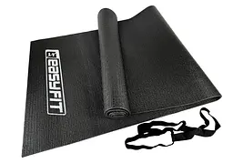 Килимок для йоги та фітнесу EasyFit ПВХ (PVC) Чорний (EF-1918-B)