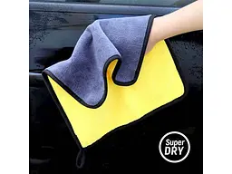 Мікрофібра автомобільна СolorWay універсальна Super Dry 800gsm 50х60см жовто-сірий - мініатюра 5