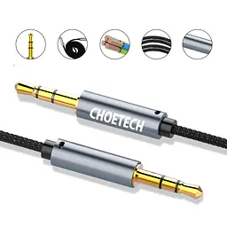 Кабель AUX - TRS Audio 3.5мм M/M 1,2м Choetech - мініатюра 3
