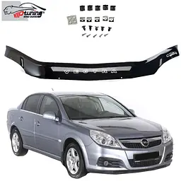 Дефлектор капоту мухобійка для Opel Vectra C 2006-2008 рестайлінг Євро Кріплення (Vip Tuning) OP22