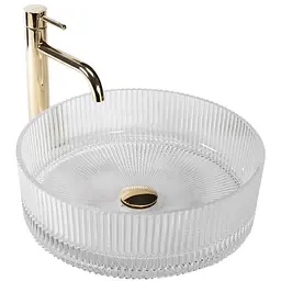 Умивальник Rea Ingrid transparent 40 накладний REA-U0278, Прозорий