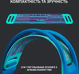 Навушники Logitech G733 Lightspeed Wireless RGB Blue (981-000942/43) - мініатюра 2