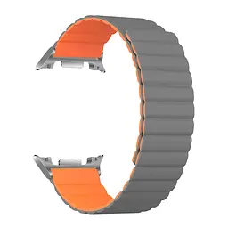 Ремінець ArmorStandart MagLink для Samsung Galaxy Watch 8 / 8 Classic Grey Orange (silver connector) (ARM89078)