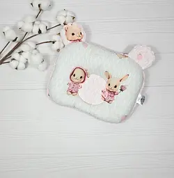 Дитяча ортопедична подушка 24×32 для новонароджених a.l.babybox Мрійливі зайченята