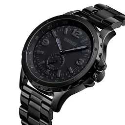 Класичний чоловічий годинник Skmei 1513 (black) - мініатюра 2