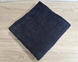 Рушник турецький махровий однотонний Zeron 70х140 Black щільність 500 г/м2 - мініатюра 3