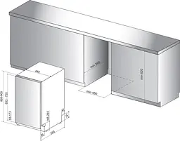 Вбудовувана посудомийна машина Whirlpool WSIC 3M27 - мініатюра 2