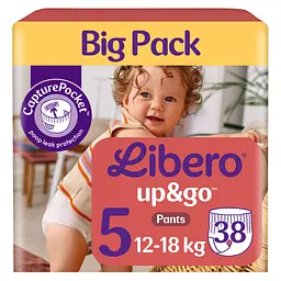 Підгузки трусики Libero Up&Go 5 (12-18 кг), 38 шт. (75058)