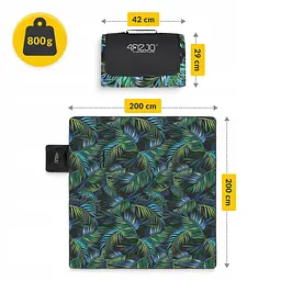 Килимок для пікніка та кемпінгу 4FIZJO 200 x 200 см складний (P-5905973405690) - мініатюра 3