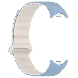 Ремінець Dual-color Magnetic для Xiaomi Mi Band 9/8/10 Lilac Blue / White - мініатюра 3