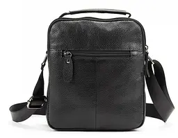 Чоловіча шкіряна сумка месенджер Tiding Bag Чорна - мініатюра 2