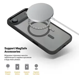 Чохол до мобільного телефона Armorstandart Unit MagCase Apple iPhone 17 Air Black + Orange Button Set (ARM90582) - миниатюра 4
