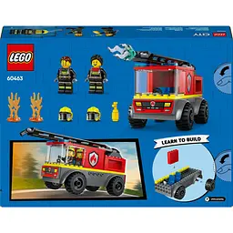 Конструктор LEGO City Пожежна машина з драбиною 82 деталі (60463) - мініатюра 2