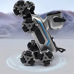 Радіокерований робот-пес Stunt Robot Dog · Механічний собака - робот на колесах з вбудованим динаміком та LED підсвіткою - мініатюра 2