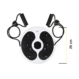 Диск здоров'я для талії Cornix Twisting Waist Disc з еспандерами White/Black XR-0451 - мініатюра 8