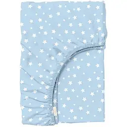 Простирадло Cosas на резинці в дитяче ліжечко 60х120 light blue starfall, блакитний (StarFall_LightBlue_120)