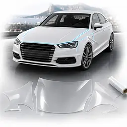 Антигравійна захисна бронеплівка за лекалами для Audi A3 8V 2012-2020 - капот і передні крила
