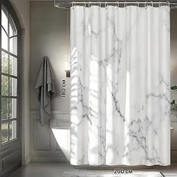 Тканинна штора для ванної кімнати NOIR ELEGANCE, без кілець. Розмір 200х180см. - мініатюра 4