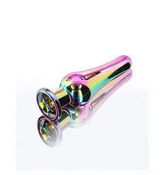 Анальна пробка з кристалом ToyJoy Twilight Bum Bijou Medium, 11 см (райдужний)